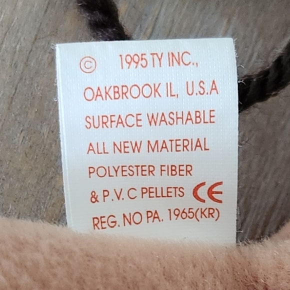 π΄ Ty Beanie Baby βDerbyβ the Horse β 1995 Vintage, No White Marking - Picture 12 of 12